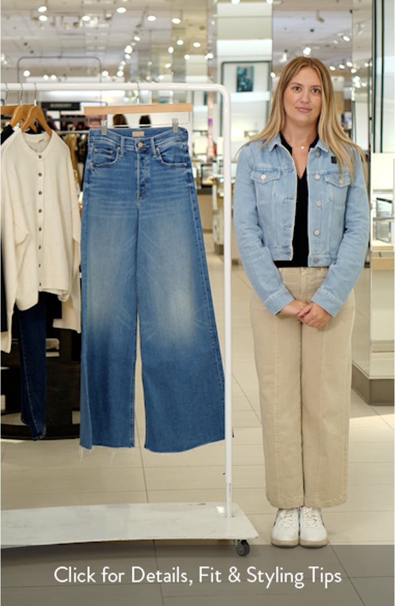 The Tomcat Swisher Sneak Frayed Wide Leg Jeans, sales video thumbnail