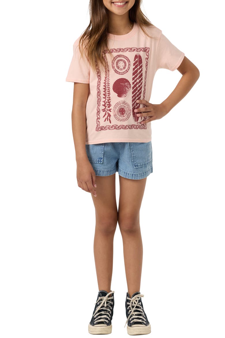 Kids' Calico Angie Graphic Tee, Alternate, color, PEACH LIGHT