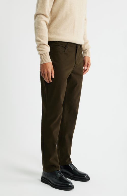 Vince Dylan Slim Fit Peached Stretch Cotton Pants In Green