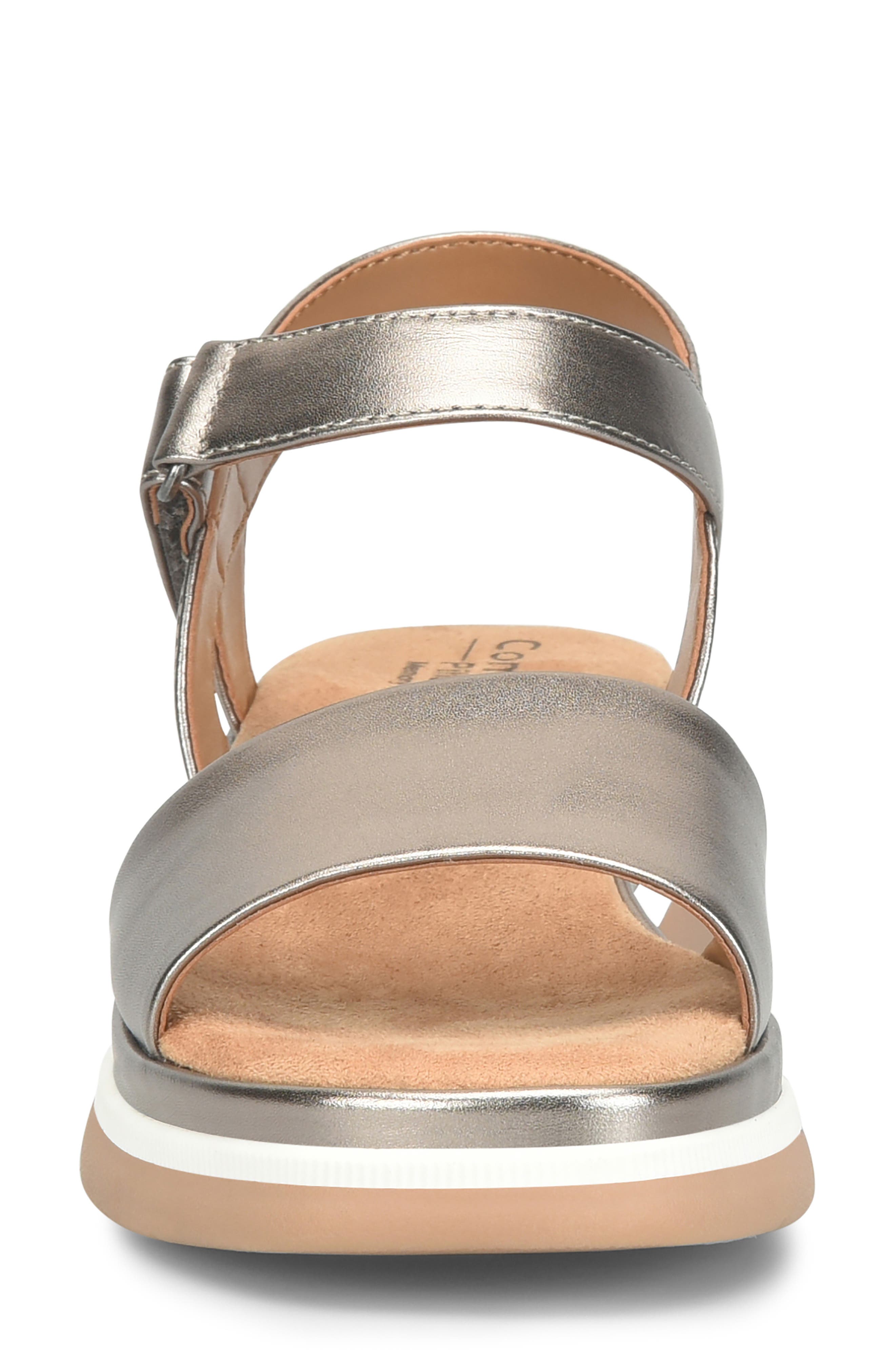 Ash Ankle Strap Platform Wedge Sandal, Alternate, color, ANTHRACITE