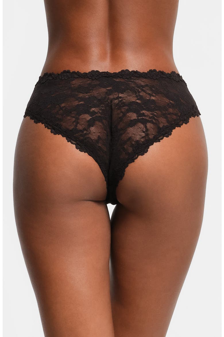 Stretch Lace Briefs, Alternate, color, ONYX