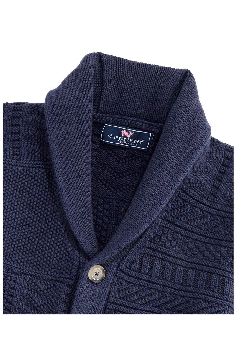 Kids' USA Patchwork Shawl Collar Cotton Cardigan, Alternate, color, NAUTICAL NAVY