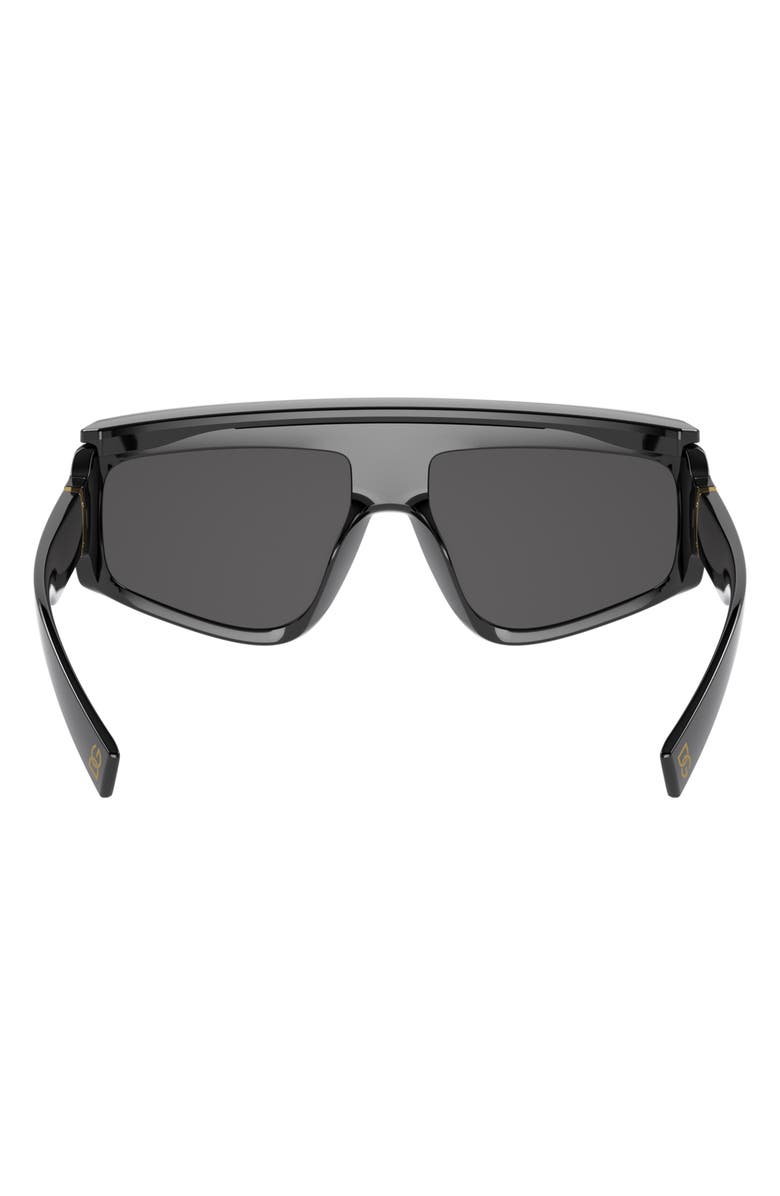 Dolce&Gabbana 146mm Rectangular Sunglasses, Alternate, color, Black