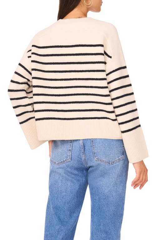 1.state Stripe Sweater In Brown