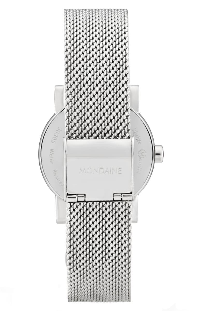 MONDAINE (Evo)lution Mesh Strap Watch, 35mm, Alternate, color,