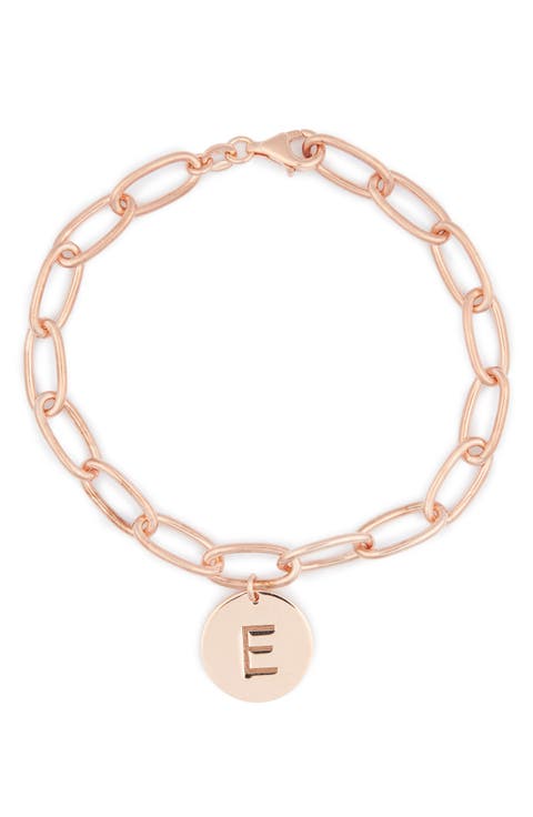 Initial Disc Charm Bracelet