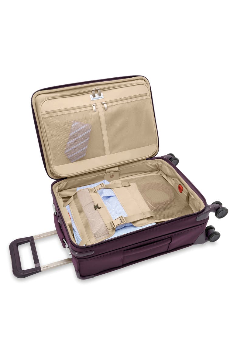 Baseline Essential 22-Inch Expandable Spinner Carry-On Bag, Alternate, color, PLUM