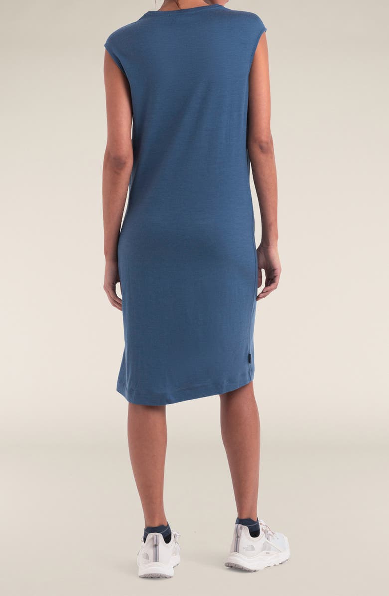 Icebreaker Granary Cap Sleeve Merino Wool T-Shirt Dress, Alternate, color, Dawn