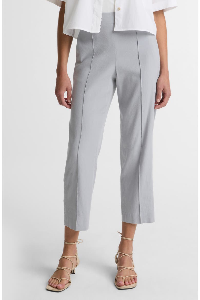 Grace Mid Rise Linen Blend Tapered Pull-On Pants, Main, color, BAY MIST