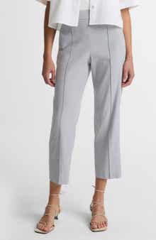 Grace Mid Rise Linen Blend Tapered Pull-On Pants