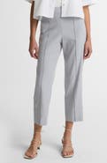 Vince Grace Mid Rise Linen Blend Tapered Pull-On Pants