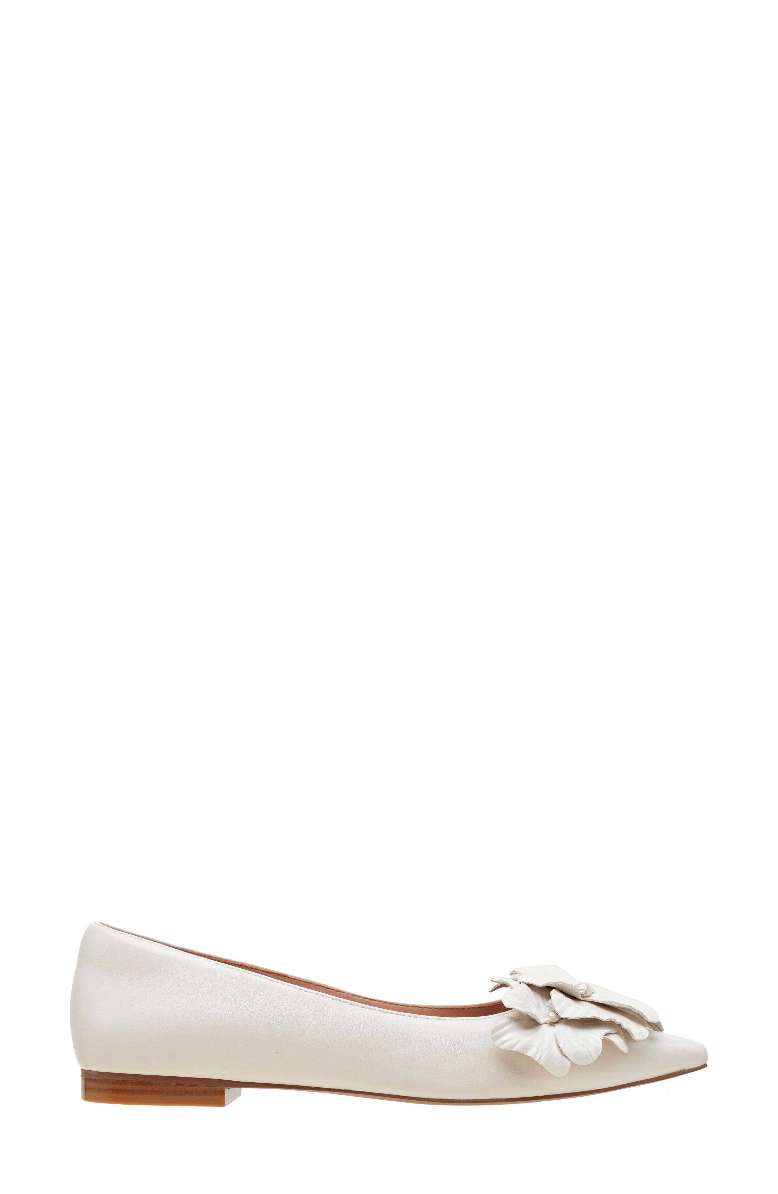 Nerine Pointed Toe Flat, Alternate, color, IVORY