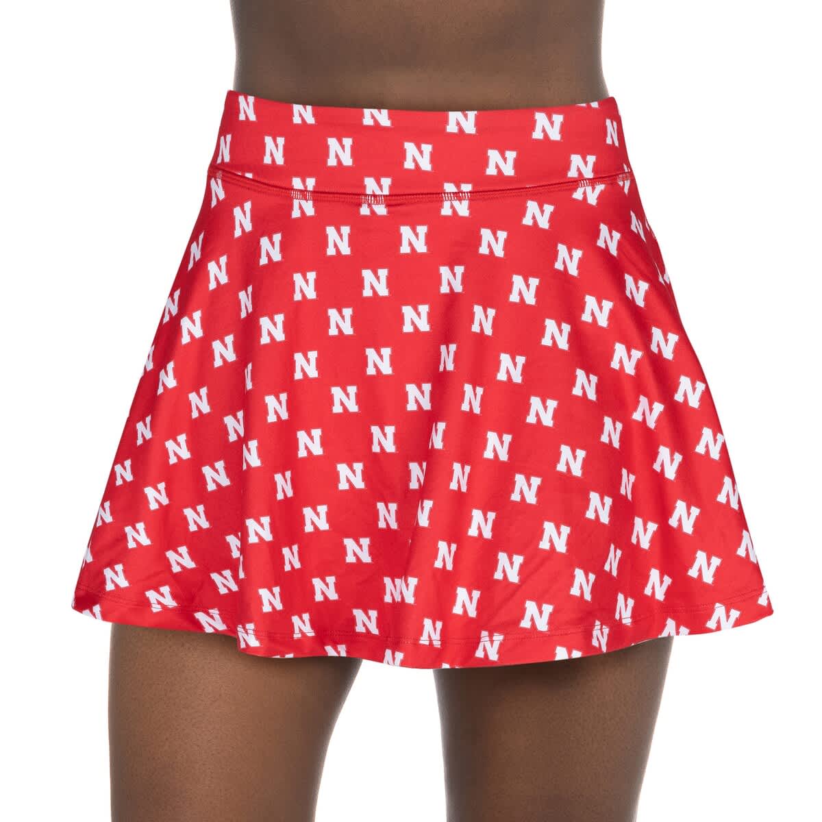Zoozatz Scarlet Nebraska Huskers All-over Print Flowy Skort In Red
