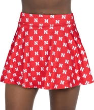 ZOOZATZ Women's ZooZatz Scarlet Nebraska Huskers All-Over Print Flowy Skort