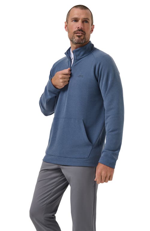 Travismathew Thermal Quarter Zip Pullover In Blue