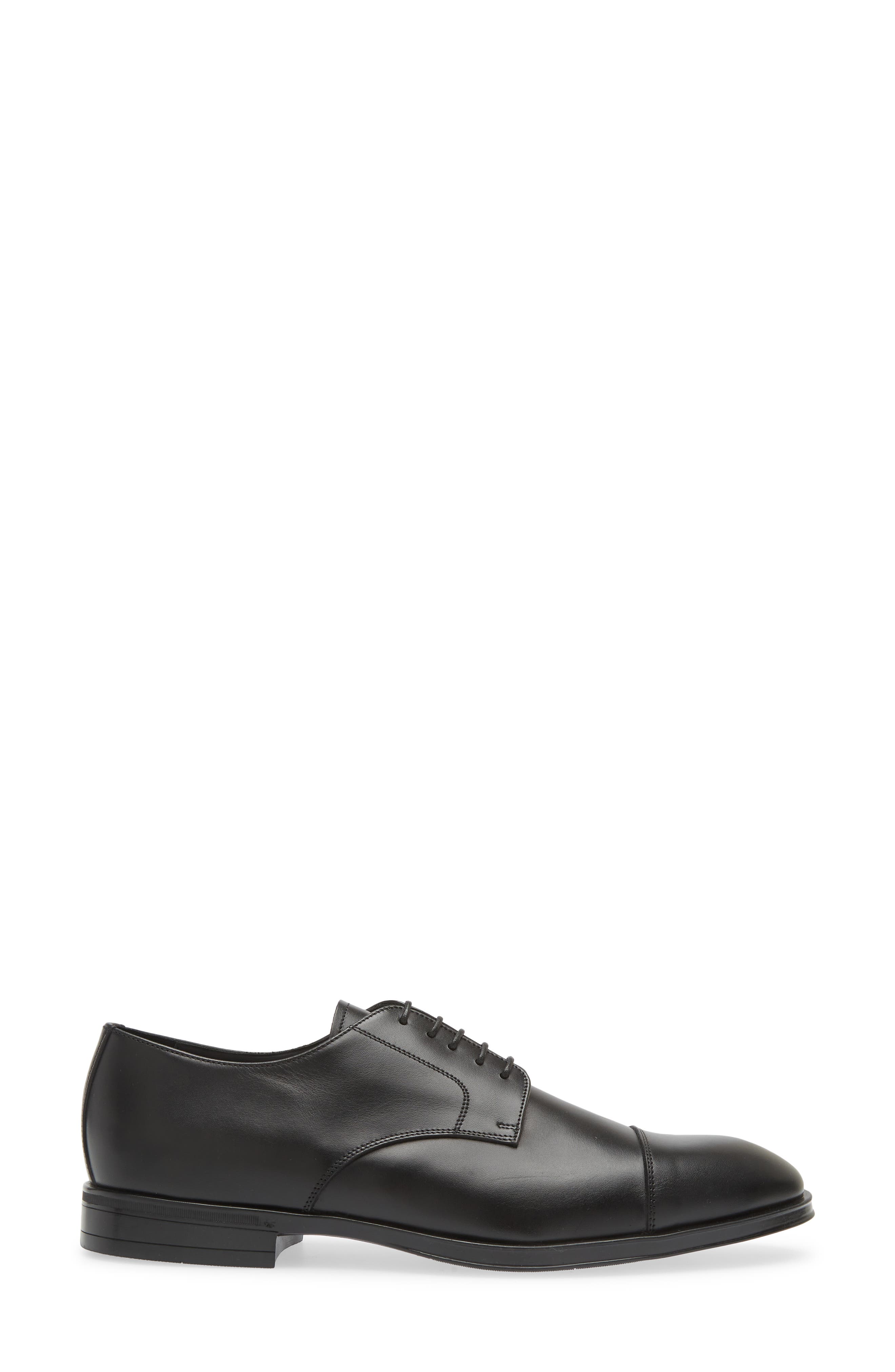 Canali Cap Toe Derby, Alternate, color, Black