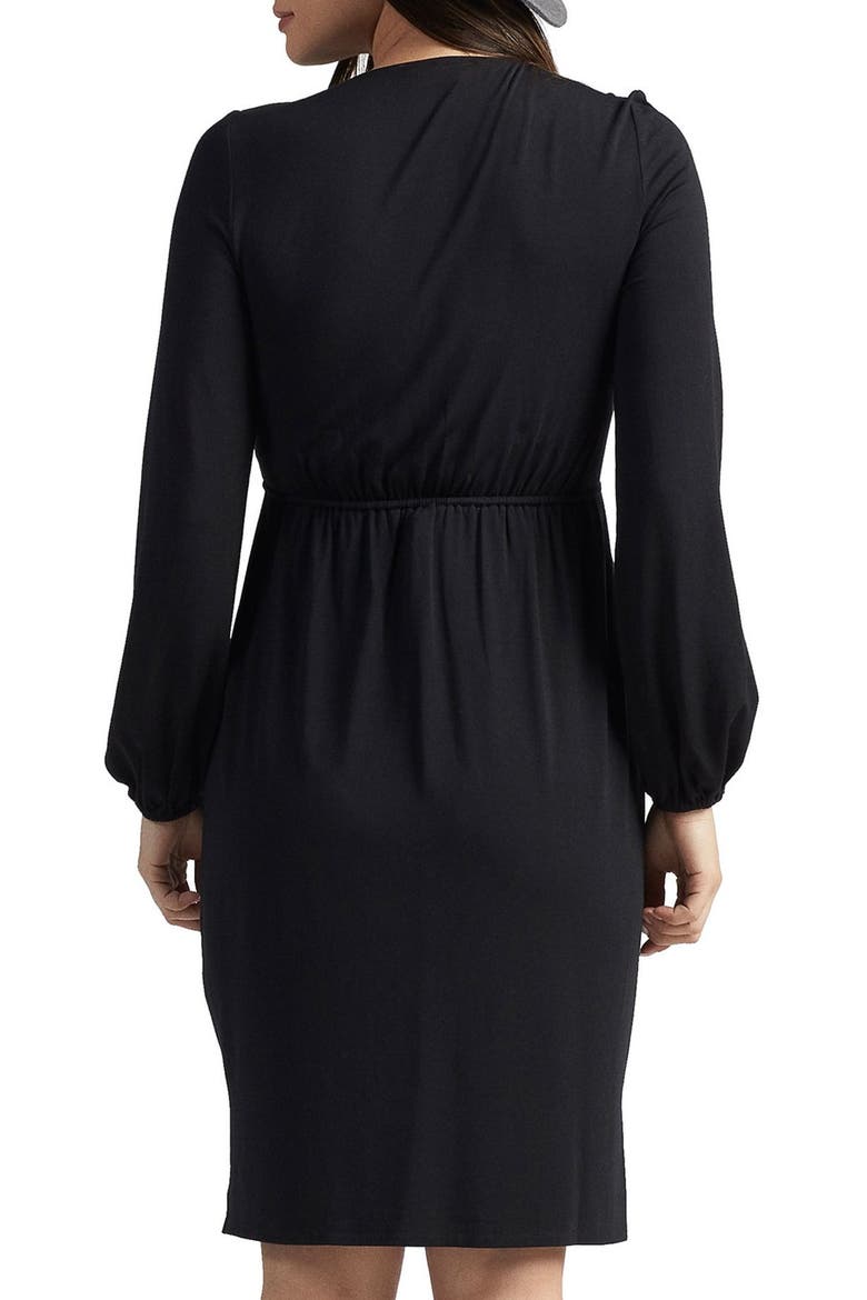 Mellany Maternity Dress, Alternate, color, BLACK