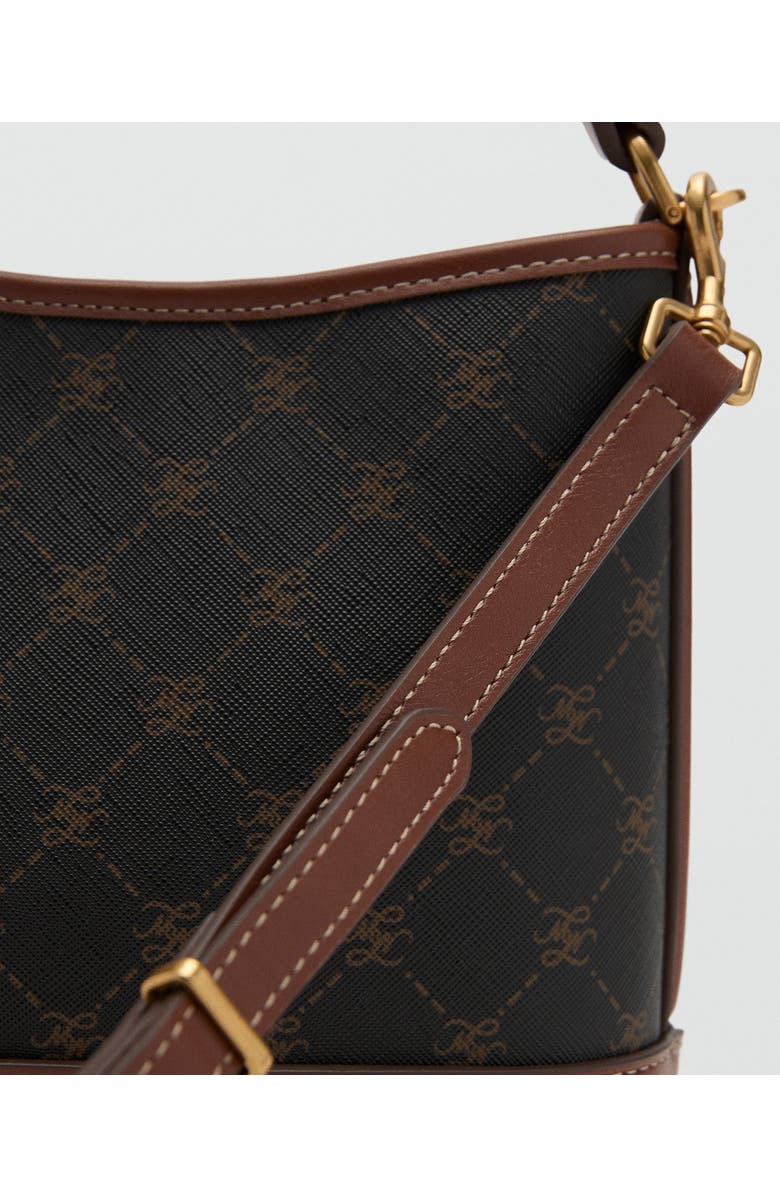 MANGO Small Bucket Bag, Alternate, color, Brown