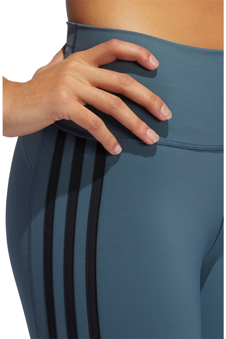 3-Stripes 7/8 Leggings, Alternate, color, LEGACY BLUE/ BLACK