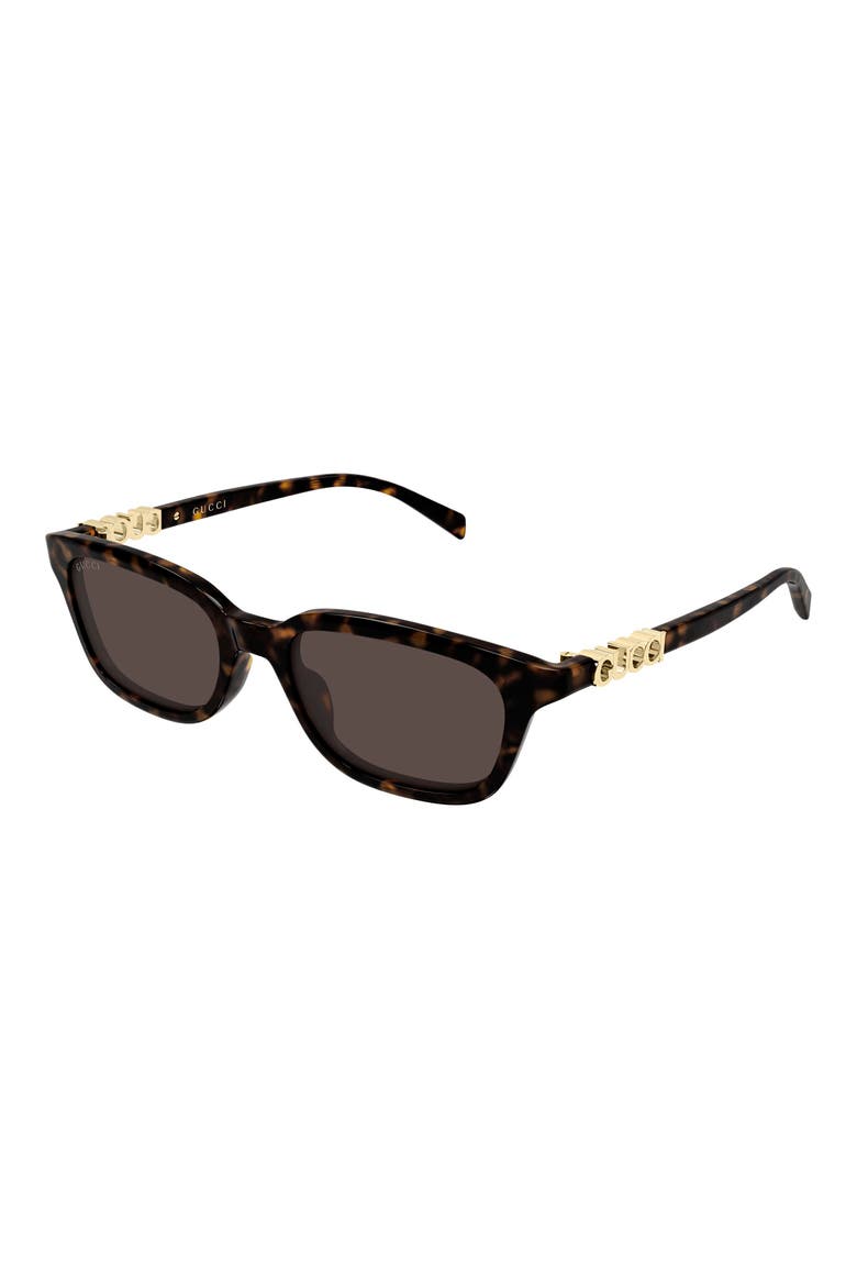 GG2208S 53mm Gradient Rectangular Sunglasses, Alternate, color, HAVANA