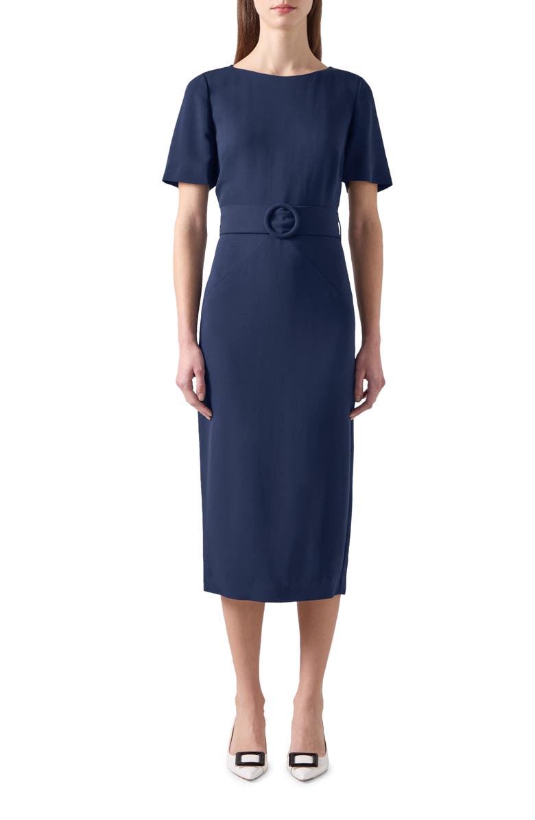 LK Bennett Klaudia Belted Midi Dress, Main, color, 