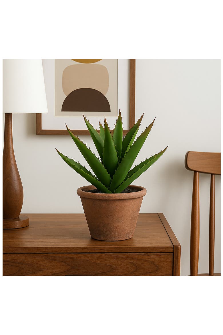 Artificial Agave Cactus Plant, Alternate, color, GREEN
