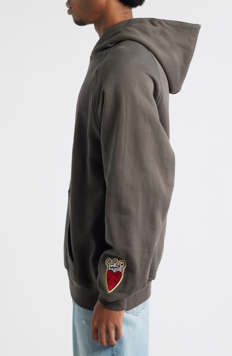 VIC GARCIA WORLD Sweet Bird Graphic Cotton Pullover Hoodie, Alternate, color, Coffee