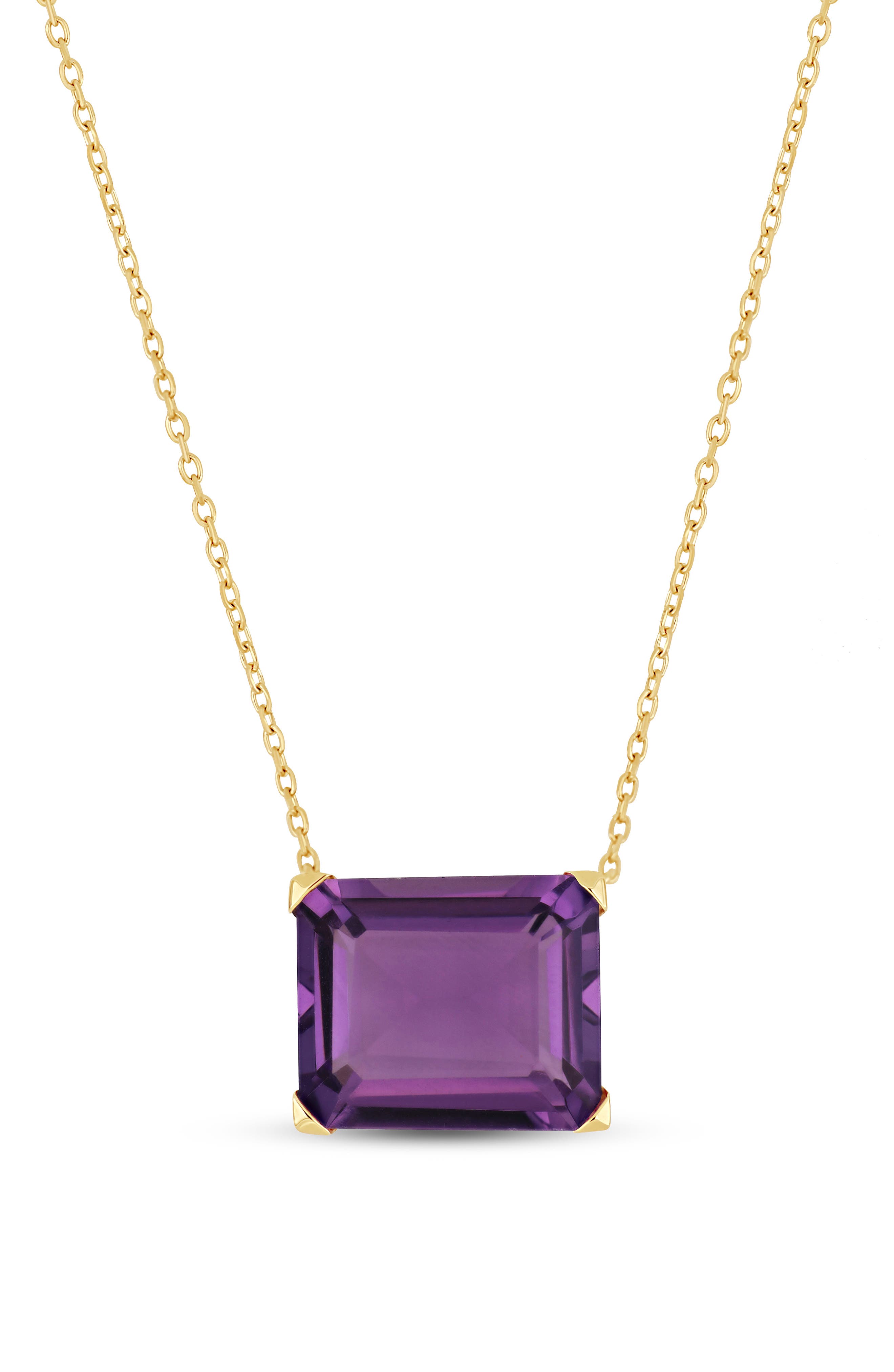 Bony Levy 14K Yellow Gold Semiprecious Stone Cube Pendant Necklace