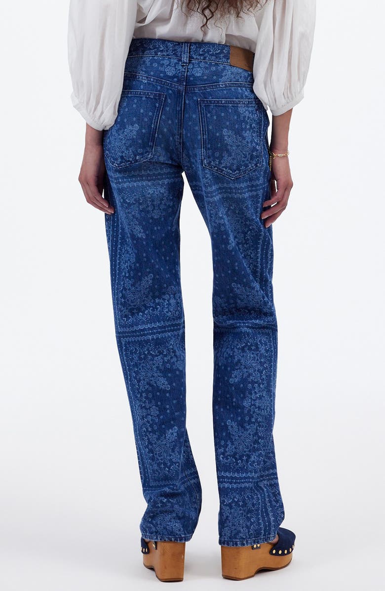 Madewell Low Rise Straight Leg Jeans, Alternate, color, Dark Navy