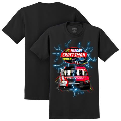 Men's Black NASCAR Craftsmen Truck Series Lightning Tri-Blend T-Shirt