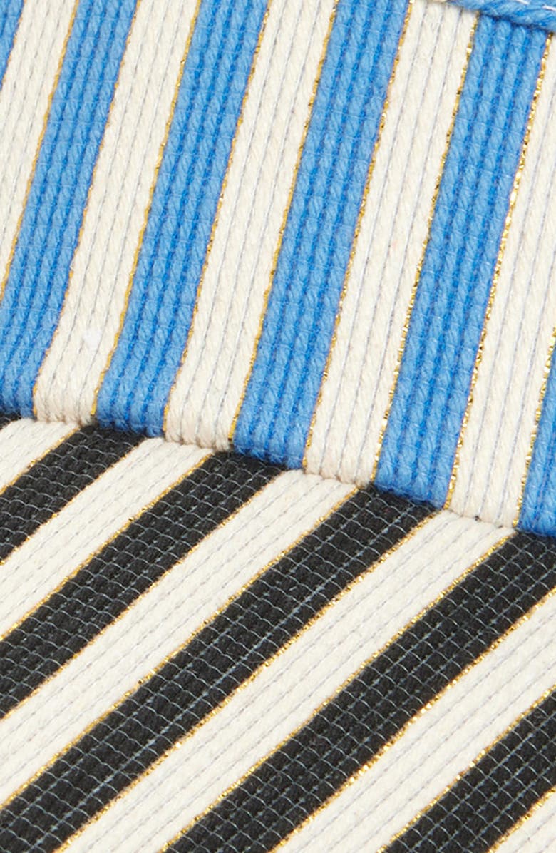 Lele Sadoughi Stripe Bow Tie Visor, Alternate, color, 