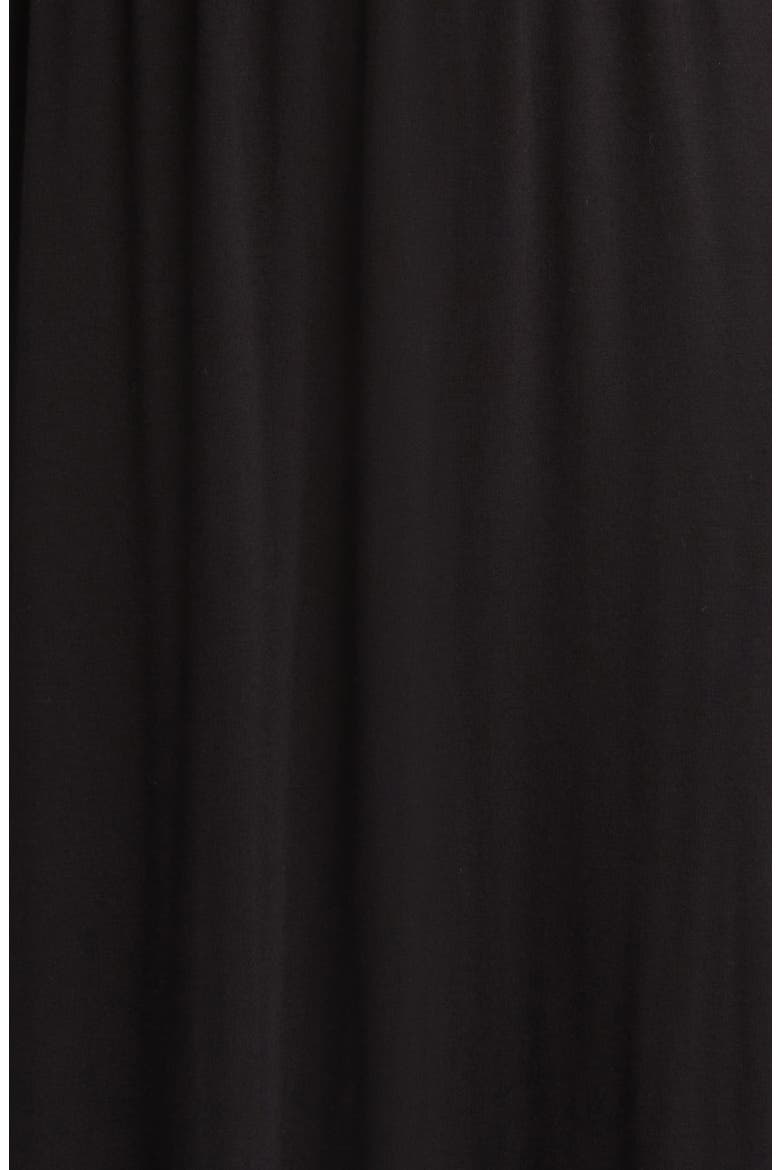 Sleeveless V-Neck Jersey Midi Dress, Alternate, color, BLACK