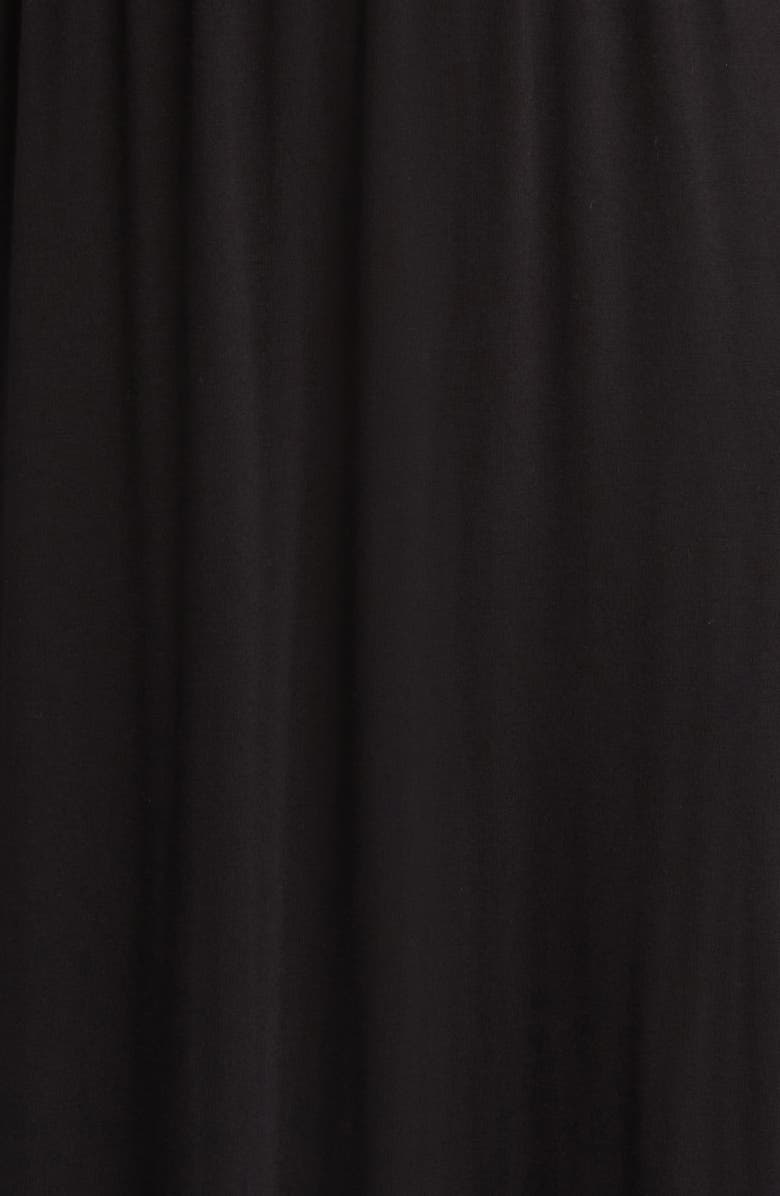 Loveappella Sleeveless V-Neck Jersey Midi Dress, Alternate, color, Black