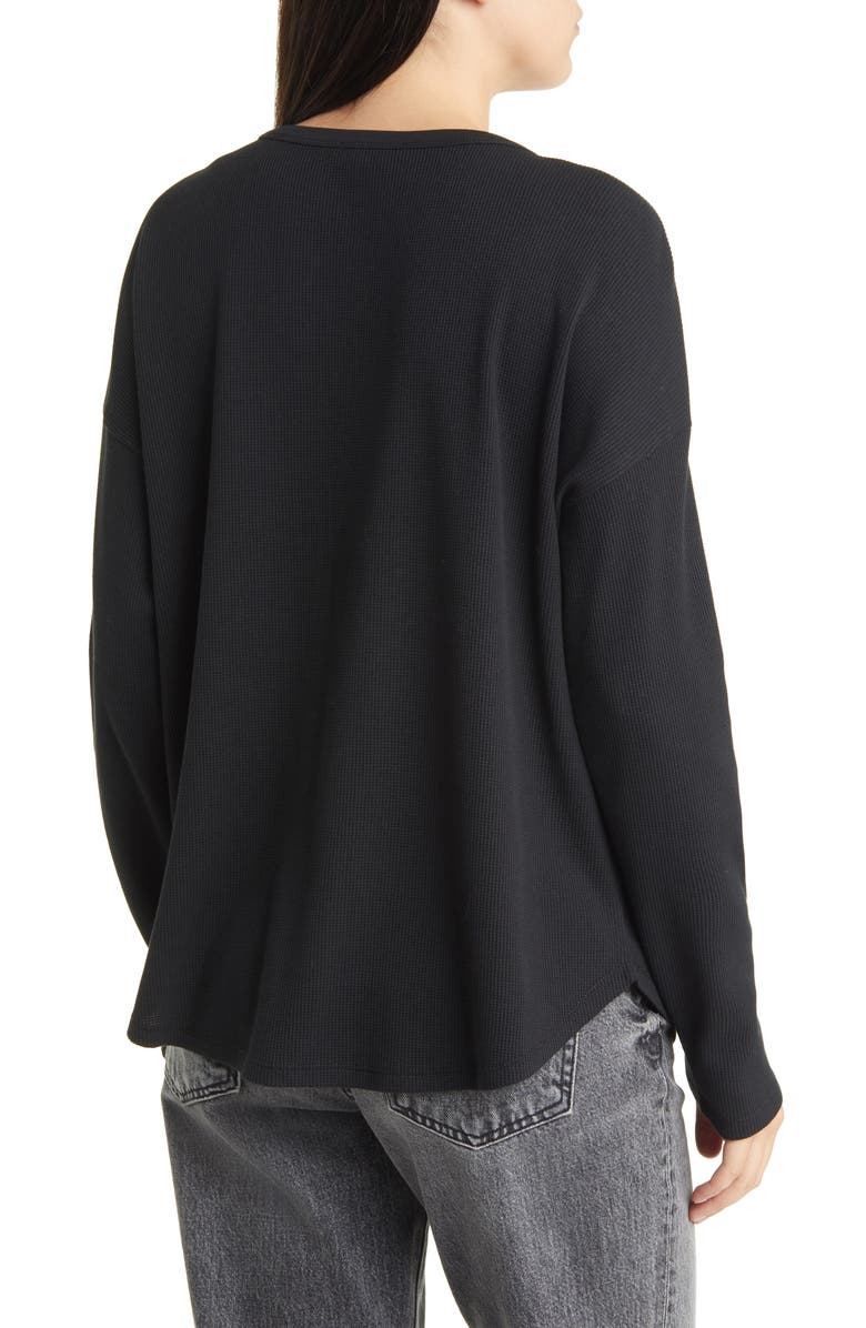 Treasure & Bond Oversize Cotton Blend Thermal Knit Top, Alternate, color, 