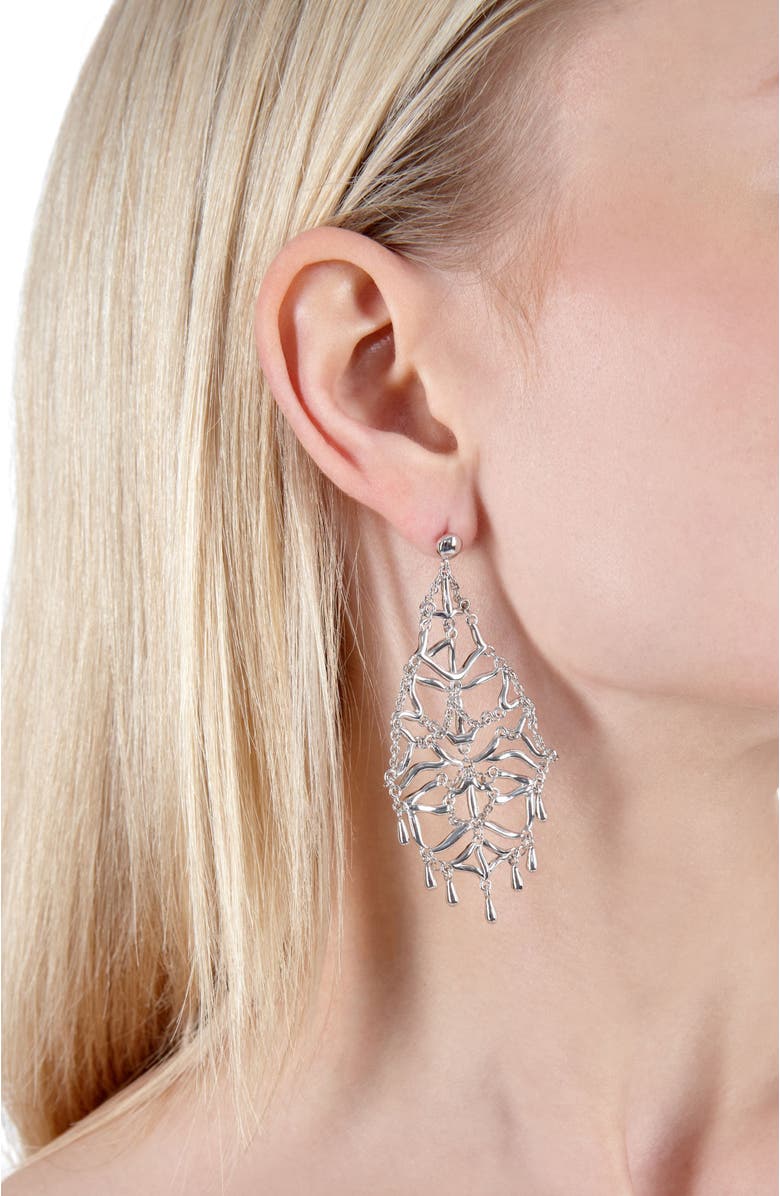 Lucy Quartermaine Element Web Earrings, Alternate, color, Sterling Silver