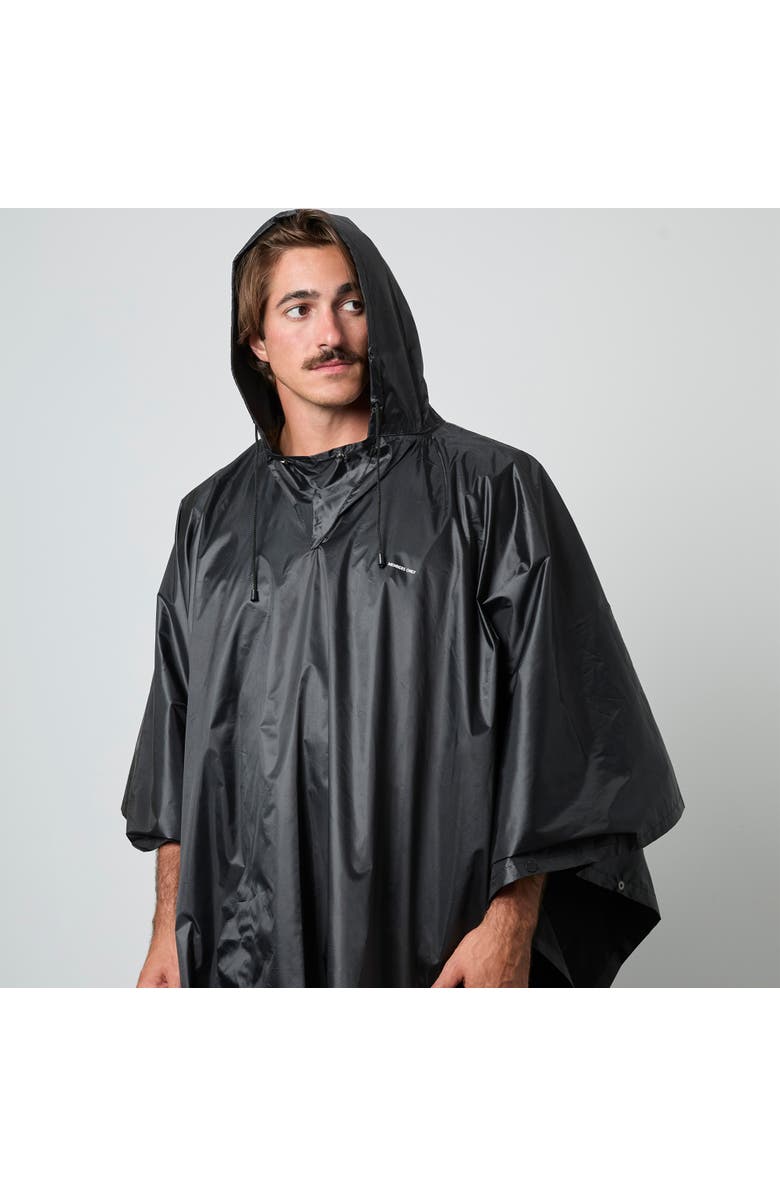 Members Only Waterproof Rain Travel Gear, Lightweight & Packable, Alternate, color, Black