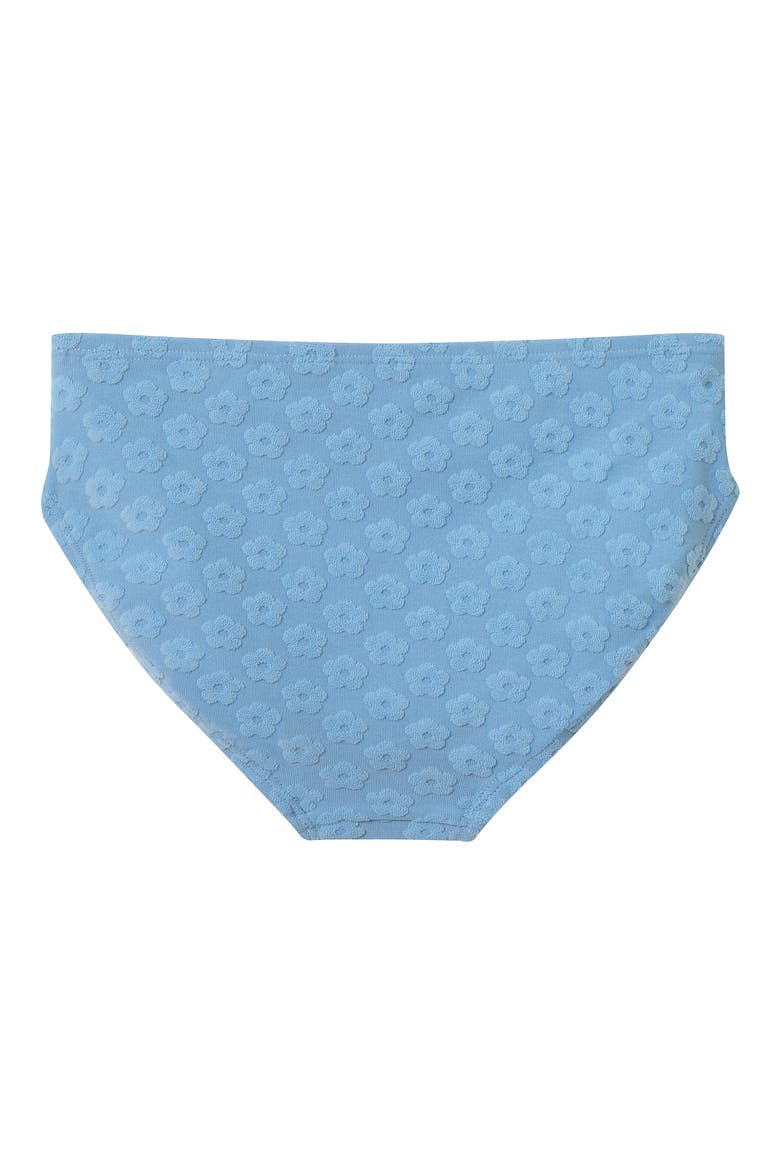 Kids' Floral Jacquard Terry Two-Piece Swimsuit & Cover-Up Skirt Set, Alternate, color, BLUE TERRY