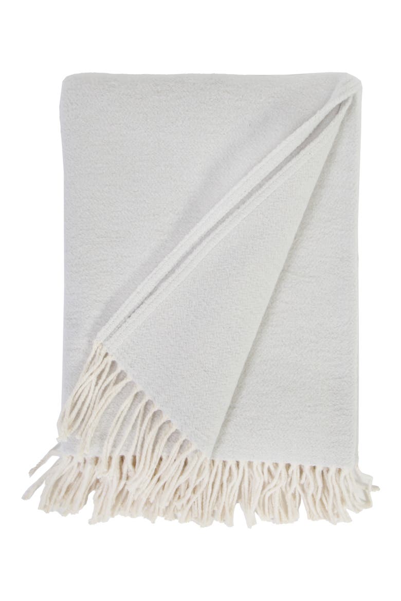 Billie Fringe Cotton Throw Blanket, Main, color, LIGHT GREY