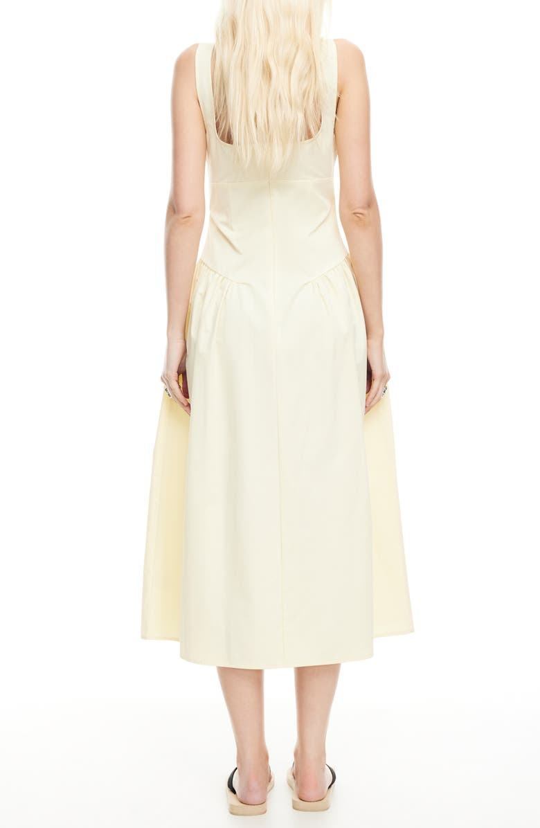 LIONESS Luna Rosa Sleeveless Midi Dress, Alternate, color, Butter