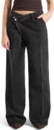Manière De Voir Astrid Wrapover Denim Wide Leg Jeans