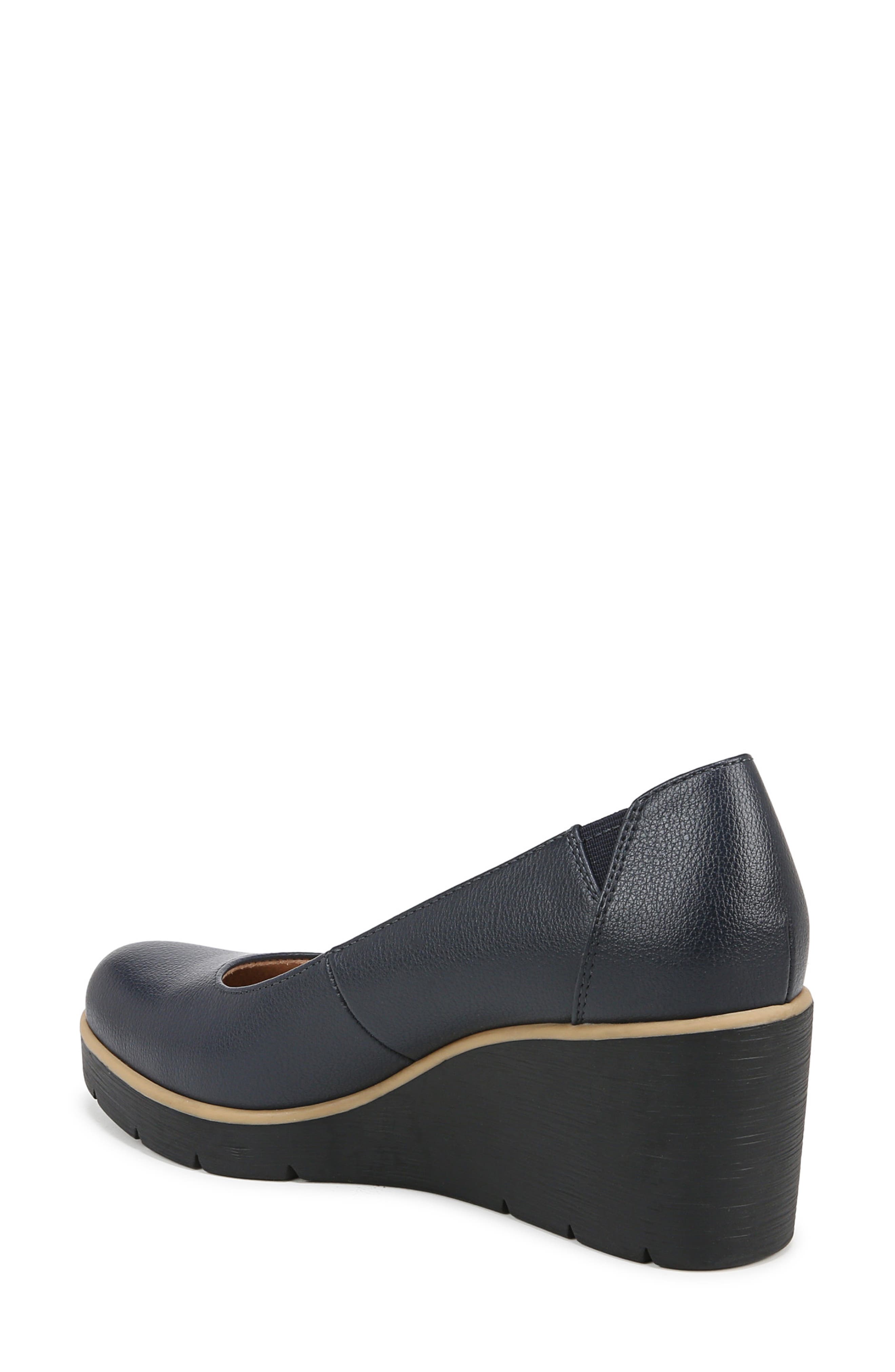 SOUL NATURALIZER About Time Wedge Pump, Alternate, color, Navy Faux Leather