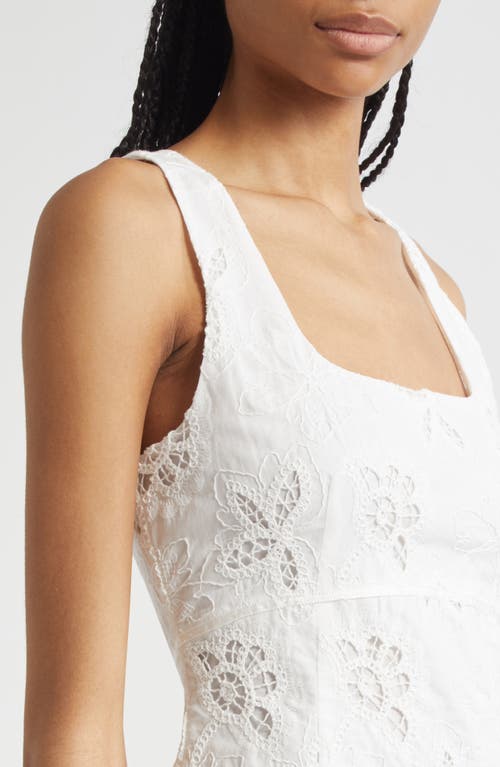 Shop Ramy Brook Amalia Floral Embroidery Cotton Minidress