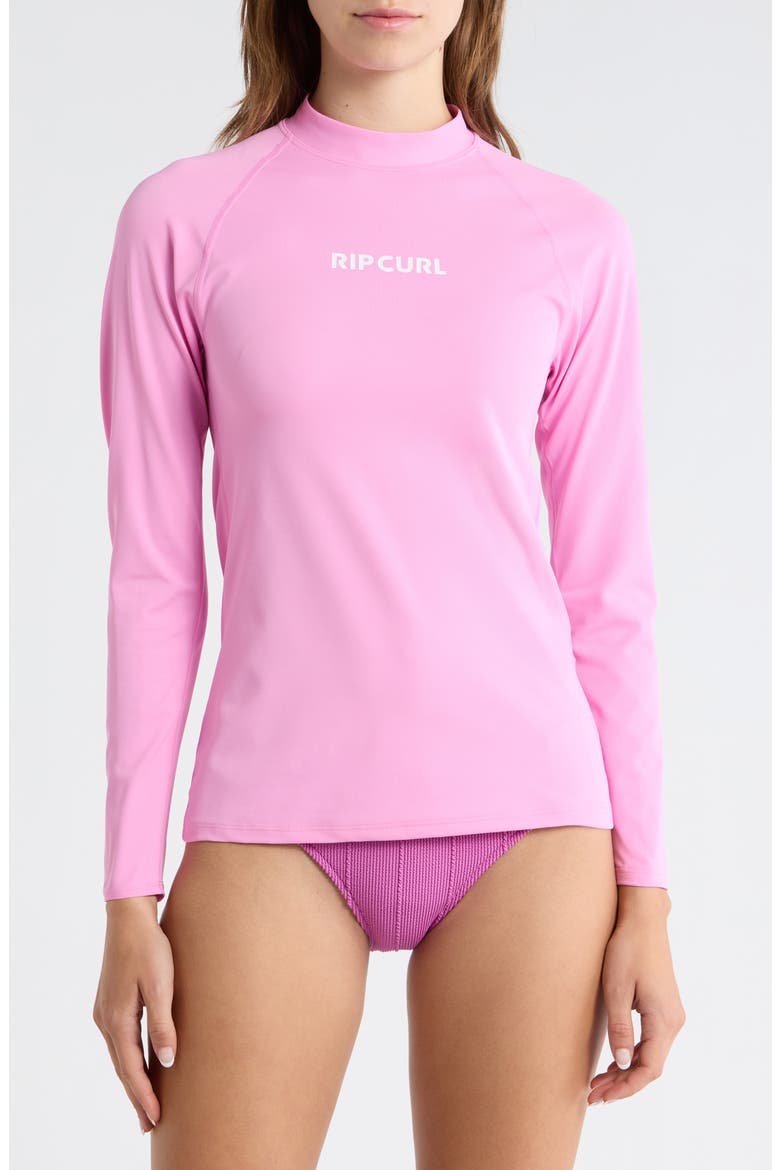 Classic Surf Long Sleeve Rashguard, Main, color, FUSHIA