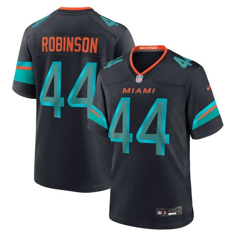 Men's Nike Chop Robinson Pitch Blue Miami Dolphins 2025 Rivalries Collection Game Jersey