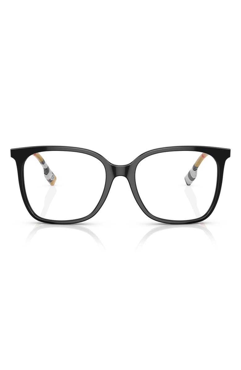 Burberry 54mm Square Optical Glasses, Main, color, Black / Demo Lens