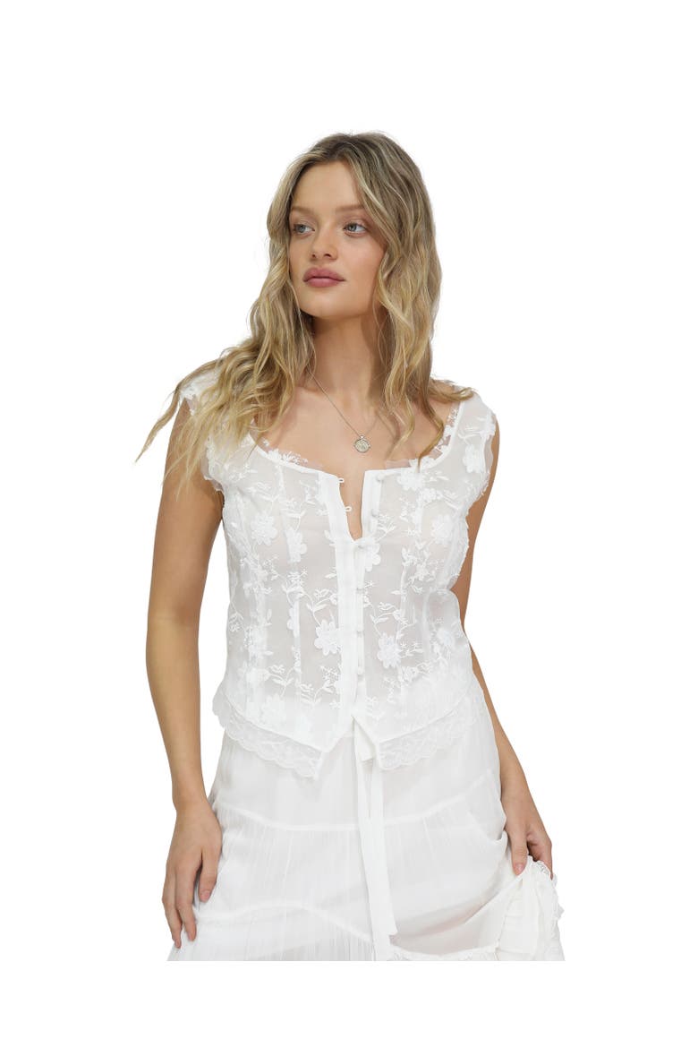 Future Lover Button Blouse, Main, color, White