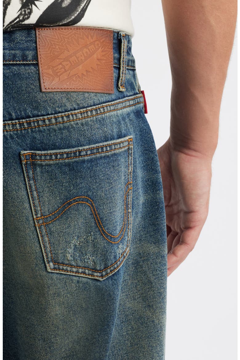 Nocturnal Ripped Cotton Jeans, Alternate, color, PISTACHIO