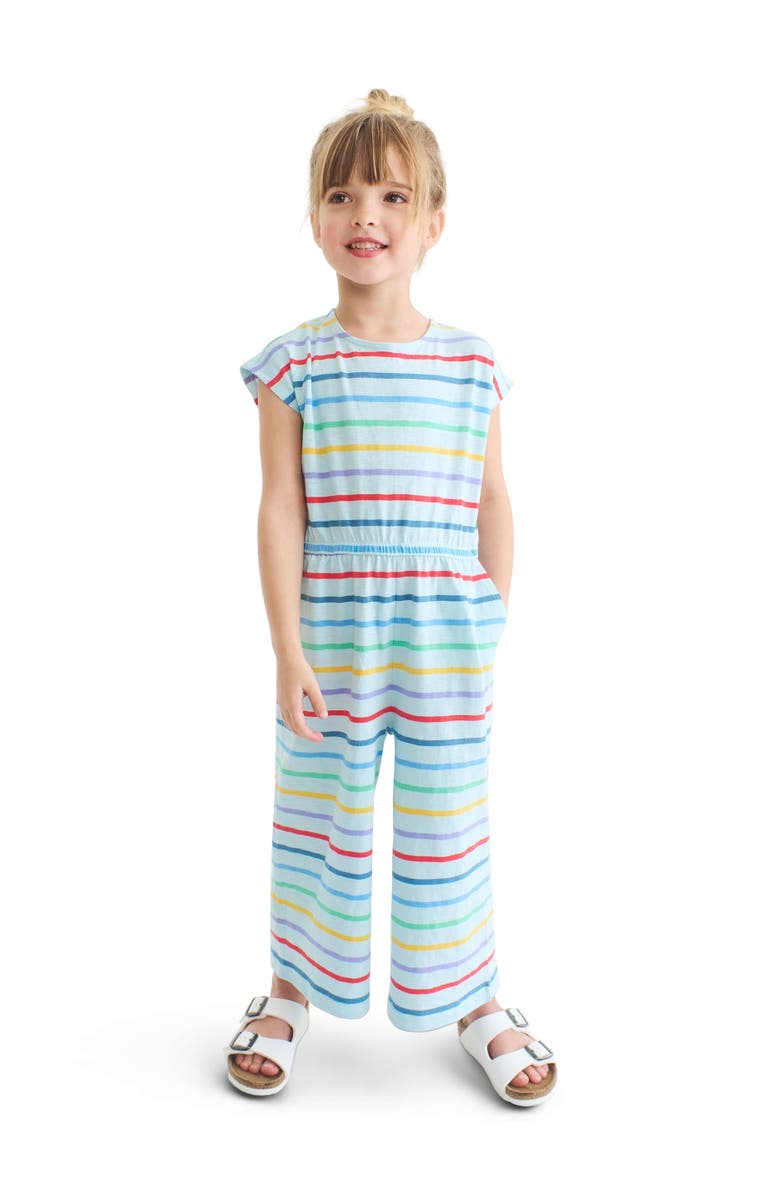 Primary Kids Backyard Romper, Alternate, color, Saltwater Rainbow Stripe