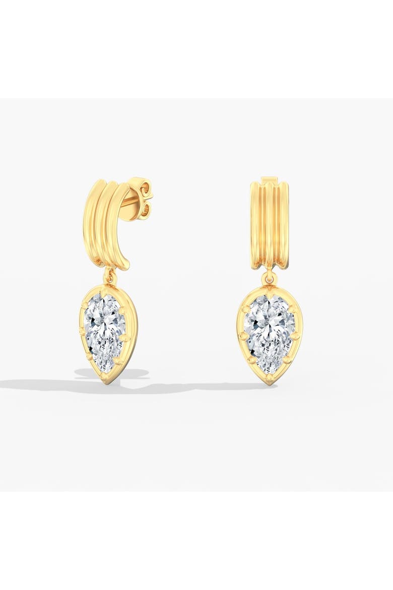 Pear Aura Drop Lab Diamond, Main, color, Yellow Gold