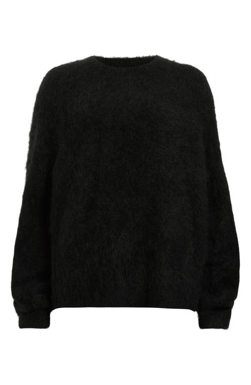 Allsaints Vortex V-neck Relaxed Fit Sweater In Black
